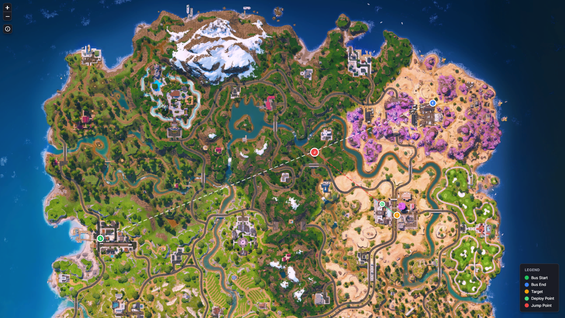 Fortnite Drop Calculator map preview